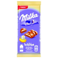میلکا روسی حبابی با طعم موز و ماست 92گرمی  Milka bubbles banana yogurt