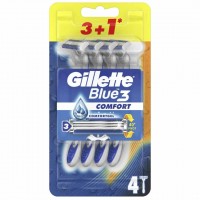 خودتراش ژیلت مدل Gillette Blue3 بلو کامفورت بسته 4 عددی