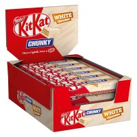بسته 12 تایی ویفر چانکی شکلات شیری با شکلات سفید و شکلات شیری 38 گرمی کیت کت KitKat Chunky
