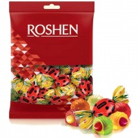 تافی میوه ای مدل کفشدوزک روشن بسته یک کیلویی Roshen