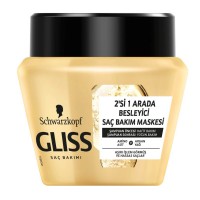 ماسک مو گلیس تغذیه کننده موهای حساس و آسیب دیده 300 میل Gliss