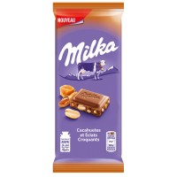 شکلات میلکا روسی با بادام و کارامل 90 گرمی Milka Peanut and Crispy Caramel