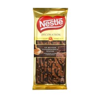 شکلات تیره نستله تزئین شده با بادام زمینی 85 گرمی Nestle