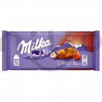 شکلات با مغز فندق و تمشک 93 گرمی میلکا Milka Collage