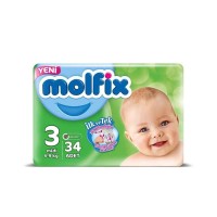 پوشک مای بی بی  کودک 34 عددی مولفیکس شماره Molfix 3