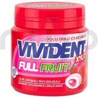 آدامس ویویدنت توت فرنگی  90 گرمی Vivident Full Fruit Strawberry Flavored Chewing Gum