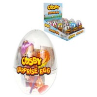 تخم مرغ شانسی کوزبی با آبنبات چوبی و برچسب سایز بزرگ COSBY SURPRISE EGGS TOY