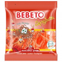 پاستیل شکری رشته ای با طعم نوشابه ببتو Bebeto Cola Spaghetti
