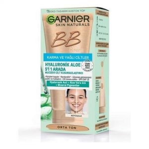 بی بی کرم مرطوب کننده و ضدآفتاب مخصوص پوست مختلط و چرب رنگ متوسط گارنیر Garnier