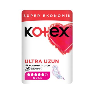 نواربهداشتی کوتکس مدل خیلی بلند (اولترا اوزون) 18 عددی Kotex Ultra Uzun