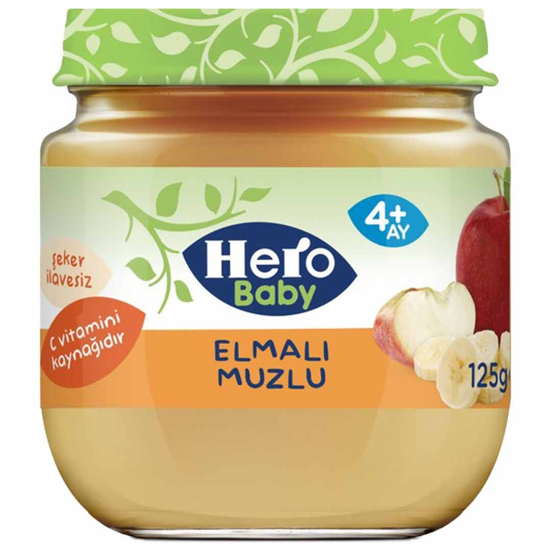 پوره موز و سیب هیرو بیبی 125 گرم Hero Baby