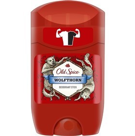 زیربغل مام اولد اسپایس وولف تورن بدون آلومینیوم و ضد لک روی لباس سیاه و سفید 50 میل Old spice wolfthorn