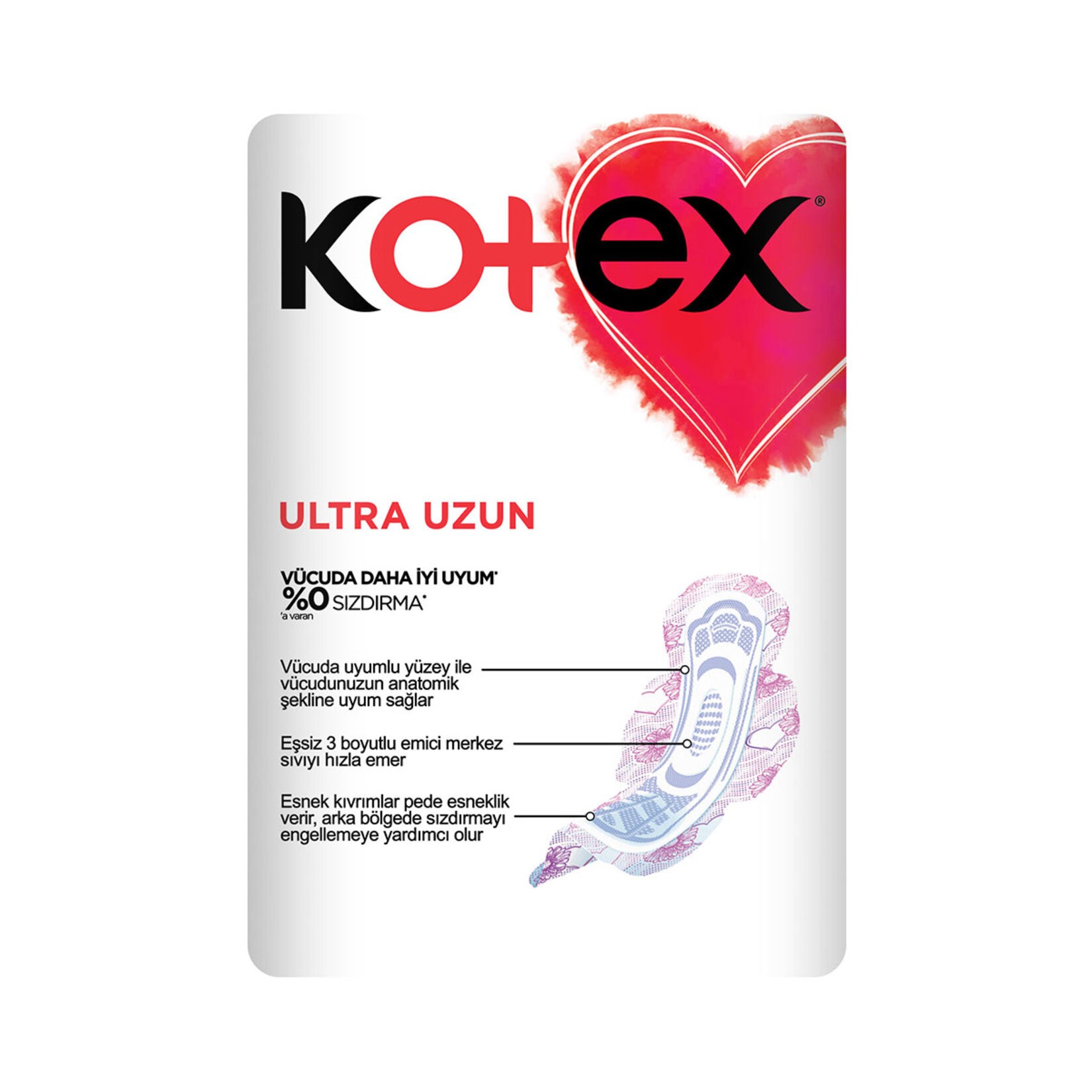 نواربهداشتی کوتکس مدل خیلی بلند (اولترا اوزون) 18 عددی Kotex Ultra Uzun